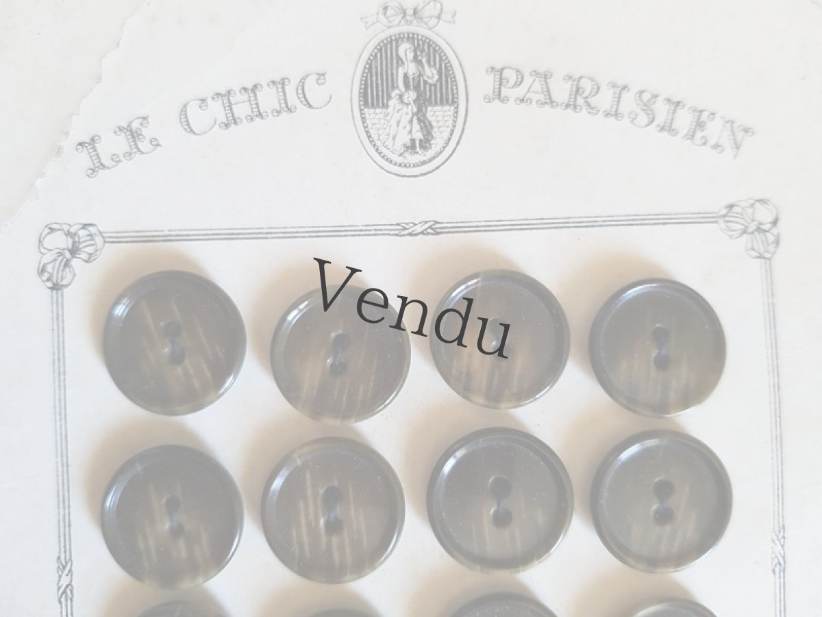 画像3: フランスアンティーク　シックなボタンシート L.I.B (3)