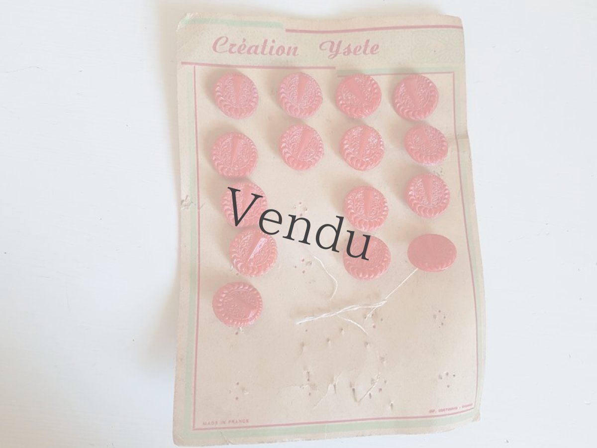 画像5: ヴィンテージ　オリエンタルなボタンシート赤 (5)