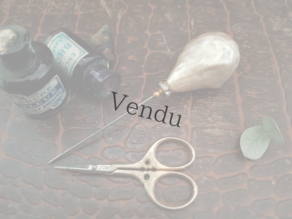 画像5: アンティーク　大きなパールのハットピン 11.8cm (5)