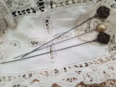 画像5: 【K様ご予約品】フランスアンティーク　透かし模様のハットピン 19.4cm (5)