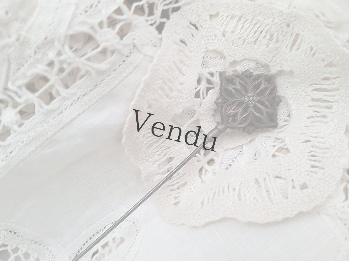 画像4: フランスアンティーク　19世紀 透かし模様のハットピン 20.5cm (4)