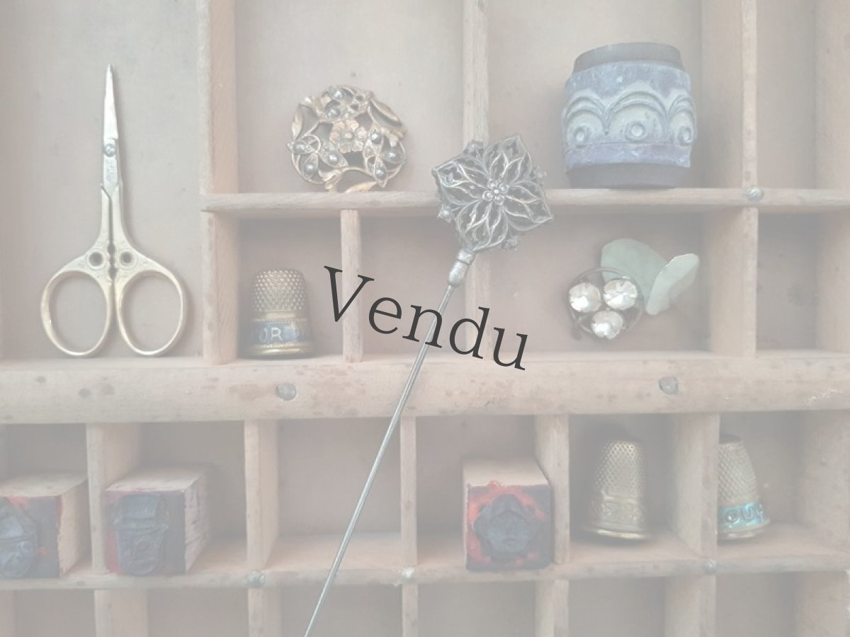 画像6: フランスアンティーク　19世紀 透かし模様のハットピン 20.5cm (6)