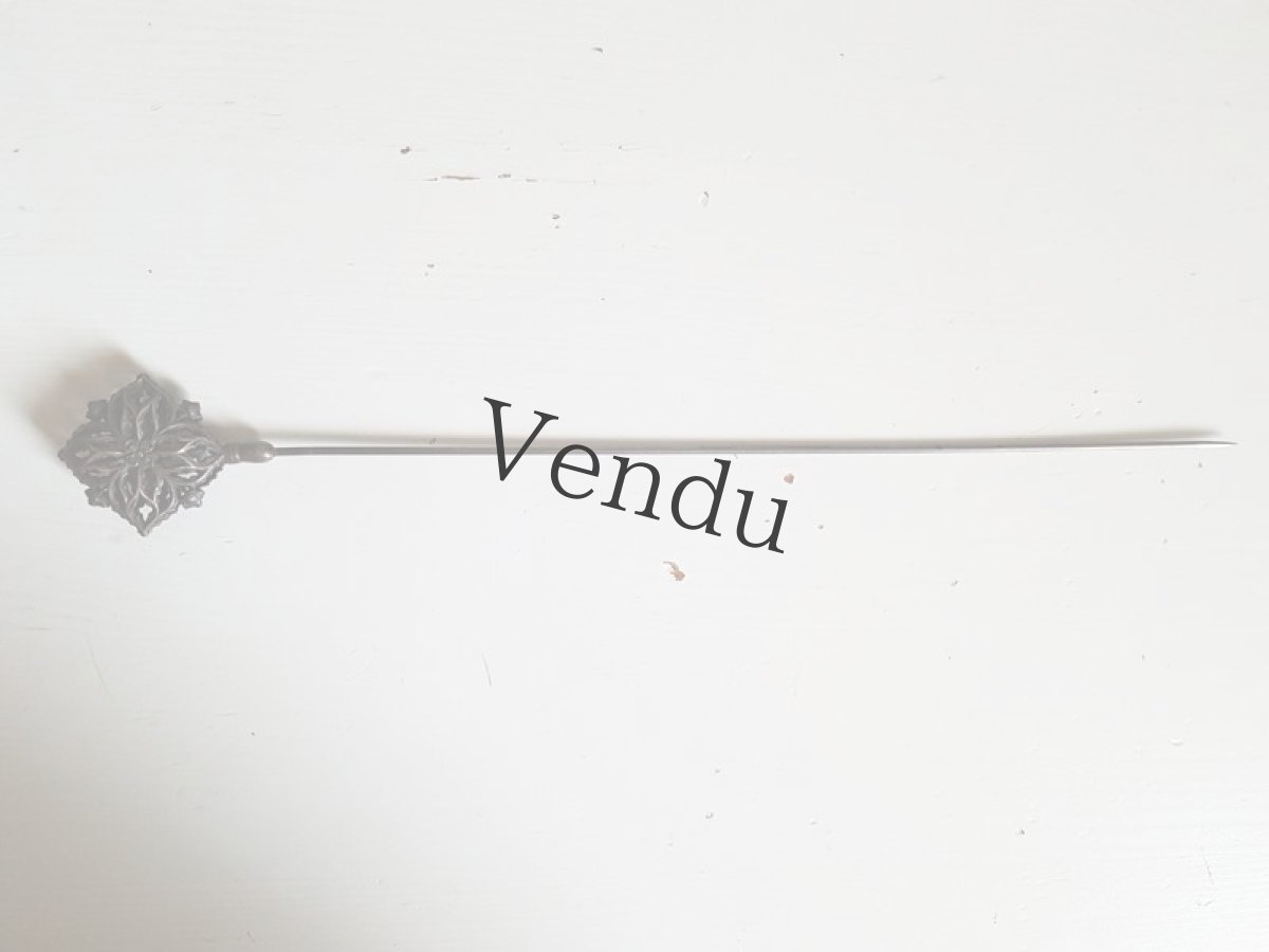 画像3: フランスアンティーク　19世紀 透かし模様のハットピン 20.5cm (3)