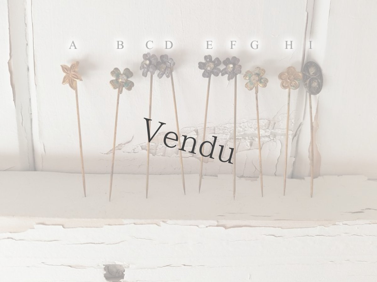 画像4: フランスアンティーク　お花のエパングル (4)