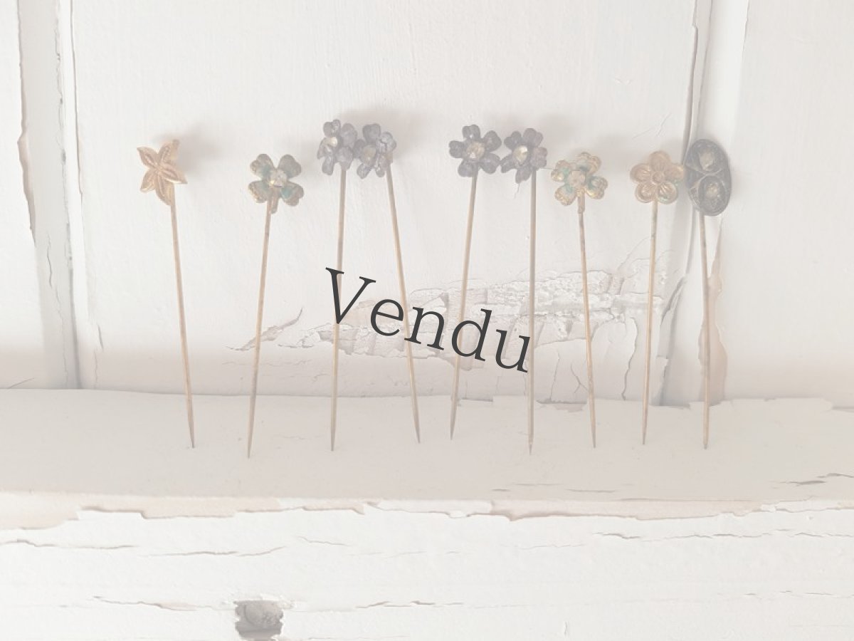 画像5: フランスアンティーク　お花のエパングル (5)