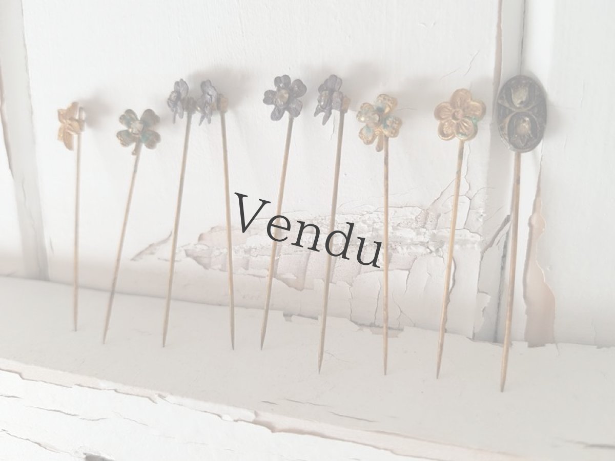 画像8: フランスアンティーク　お花のエパングル (8)