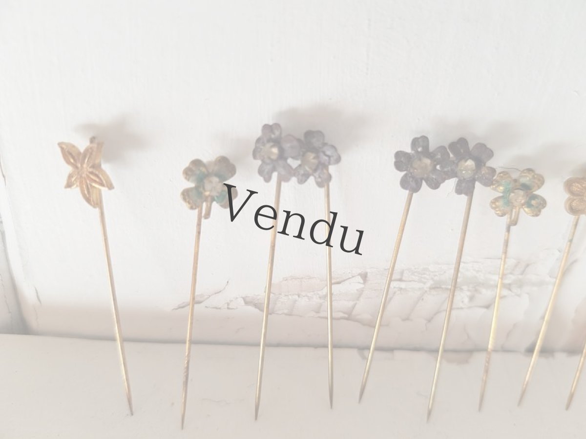 画像9: フランスアンティーク　お花のエパングル (9)