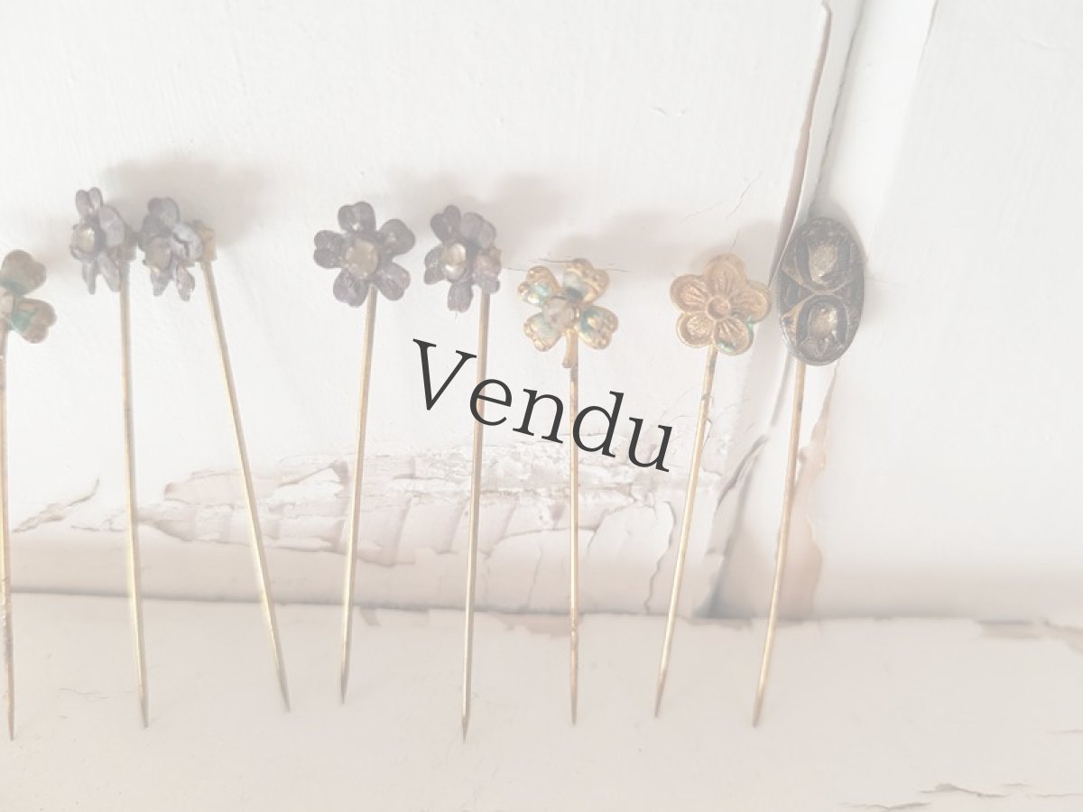 画像10: フランスアンティーク　お花のエパングル (10)