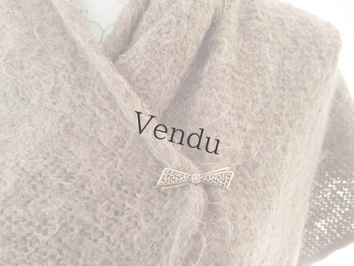 画像8: ヴィンテージ　リボンのブローチ (8)