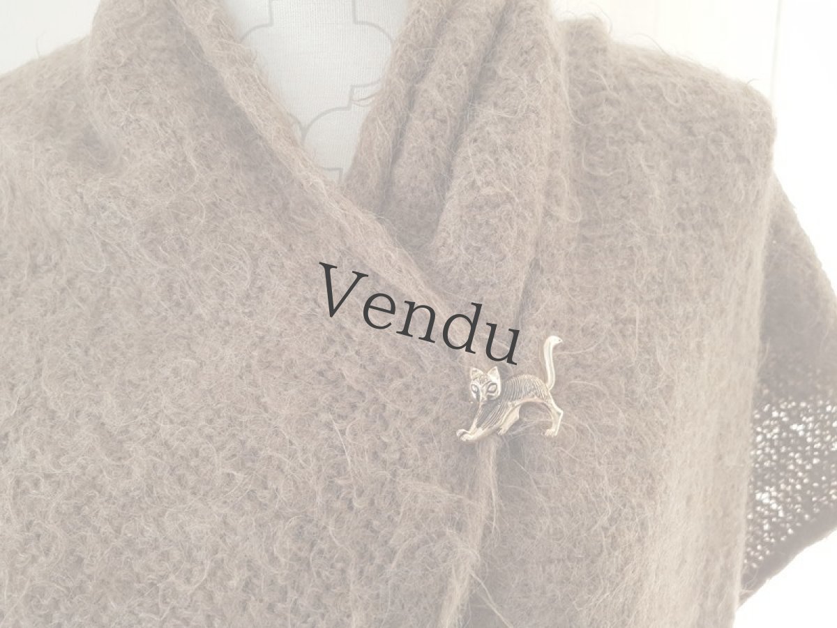 画像6: ヴィンテージ　フランス猫のブローチ (6)