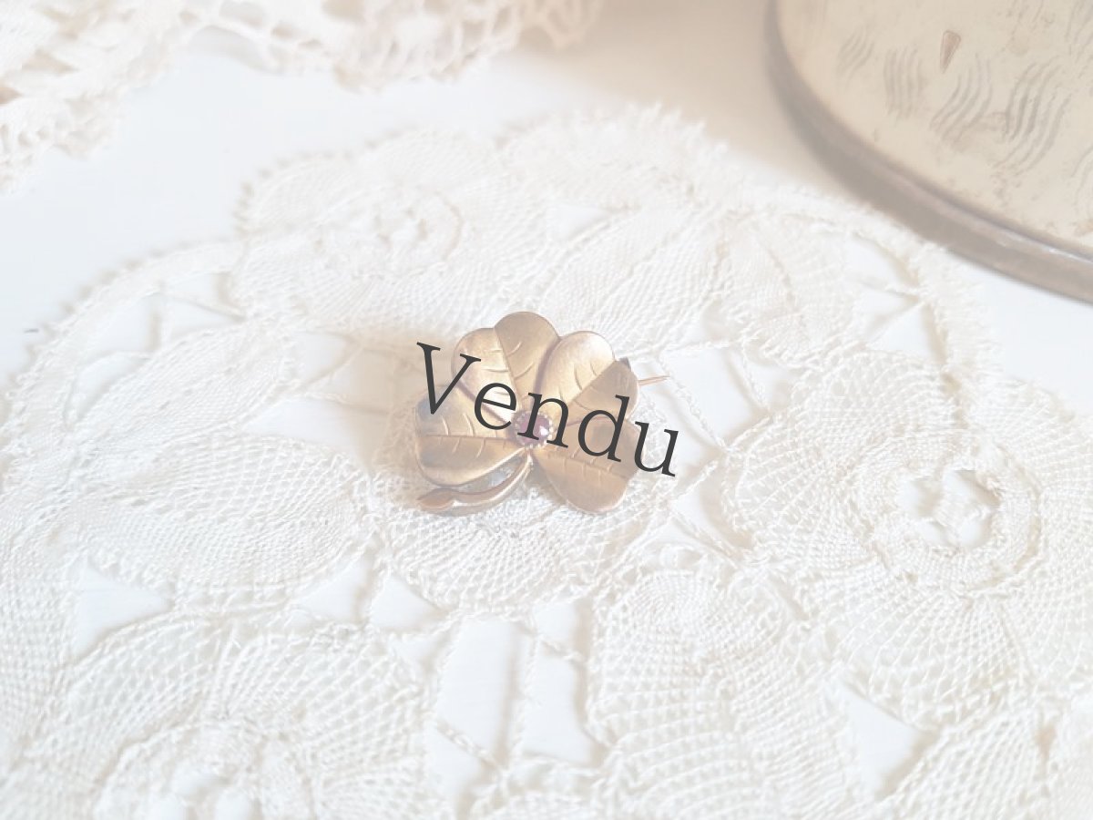 画像4: アンティーク　クローバーのブローチ (4)