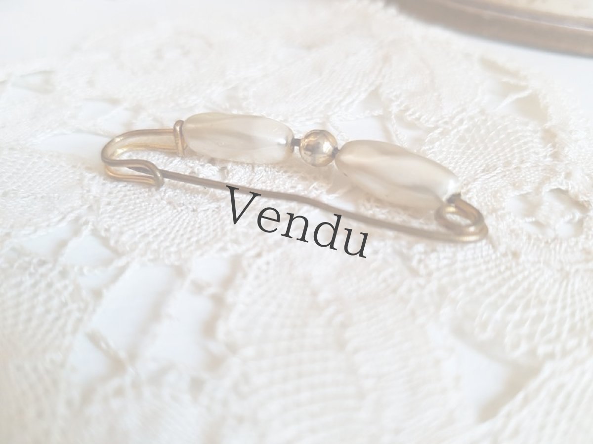 画像6: アンティーク　パールのブローチ (6)