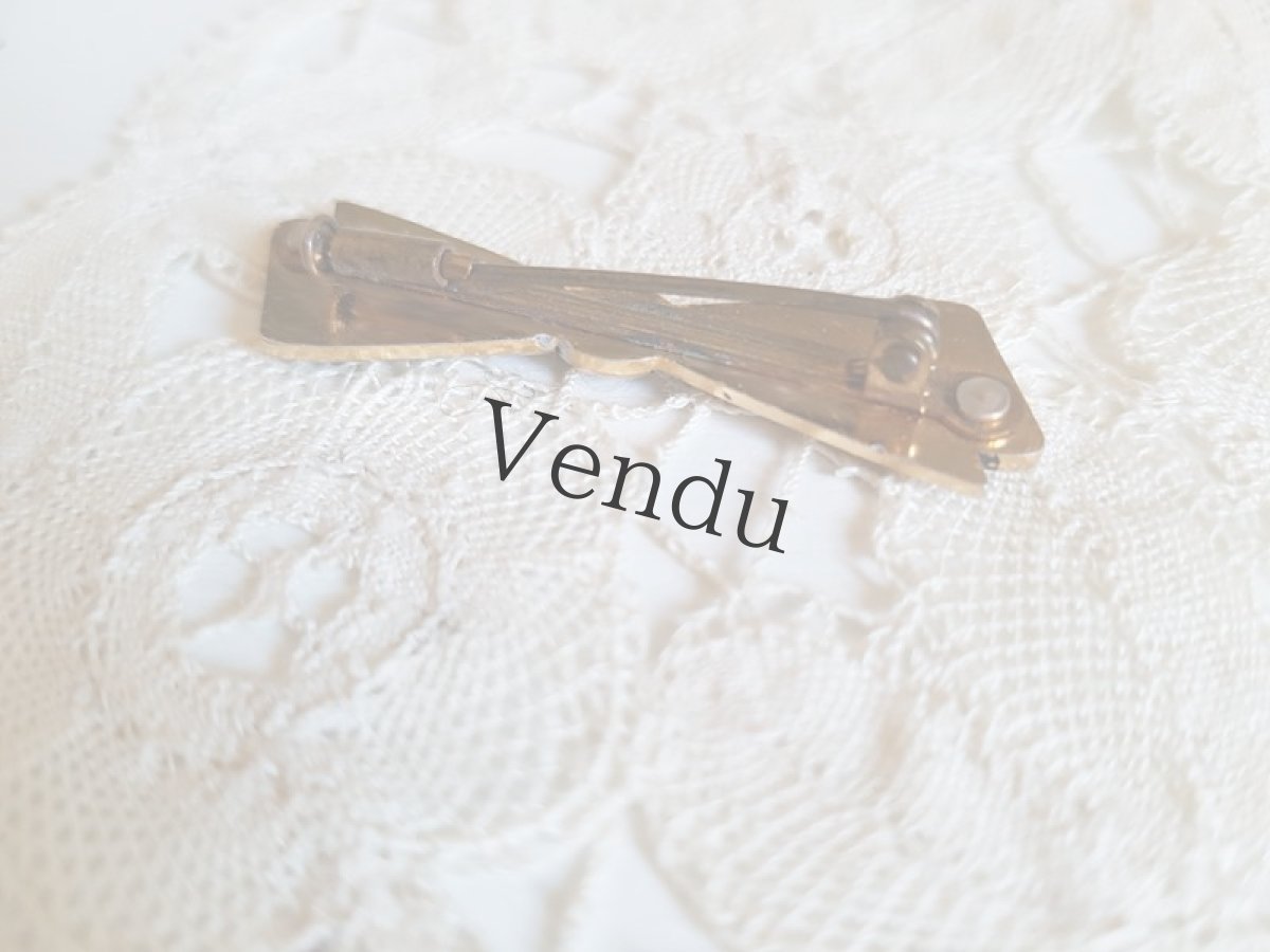 画像5: ヴィンテージ　リボンのブローチ (5)