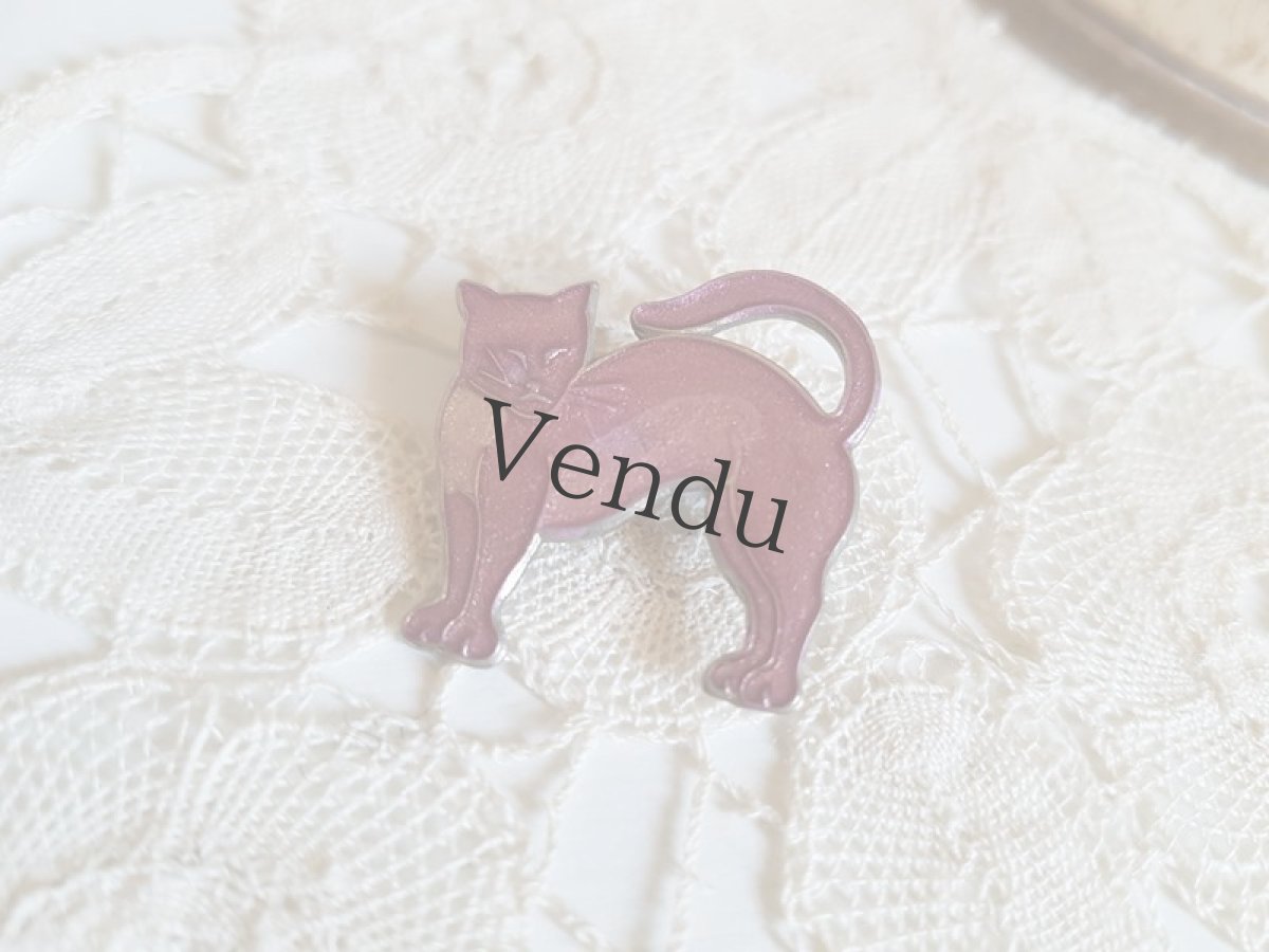 画像3: ヴィンテージ　フランス猫のブローチ (3)