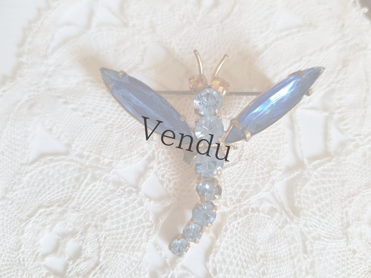画像4: ヴィンテージ　蜻蛉のブローチ (4)