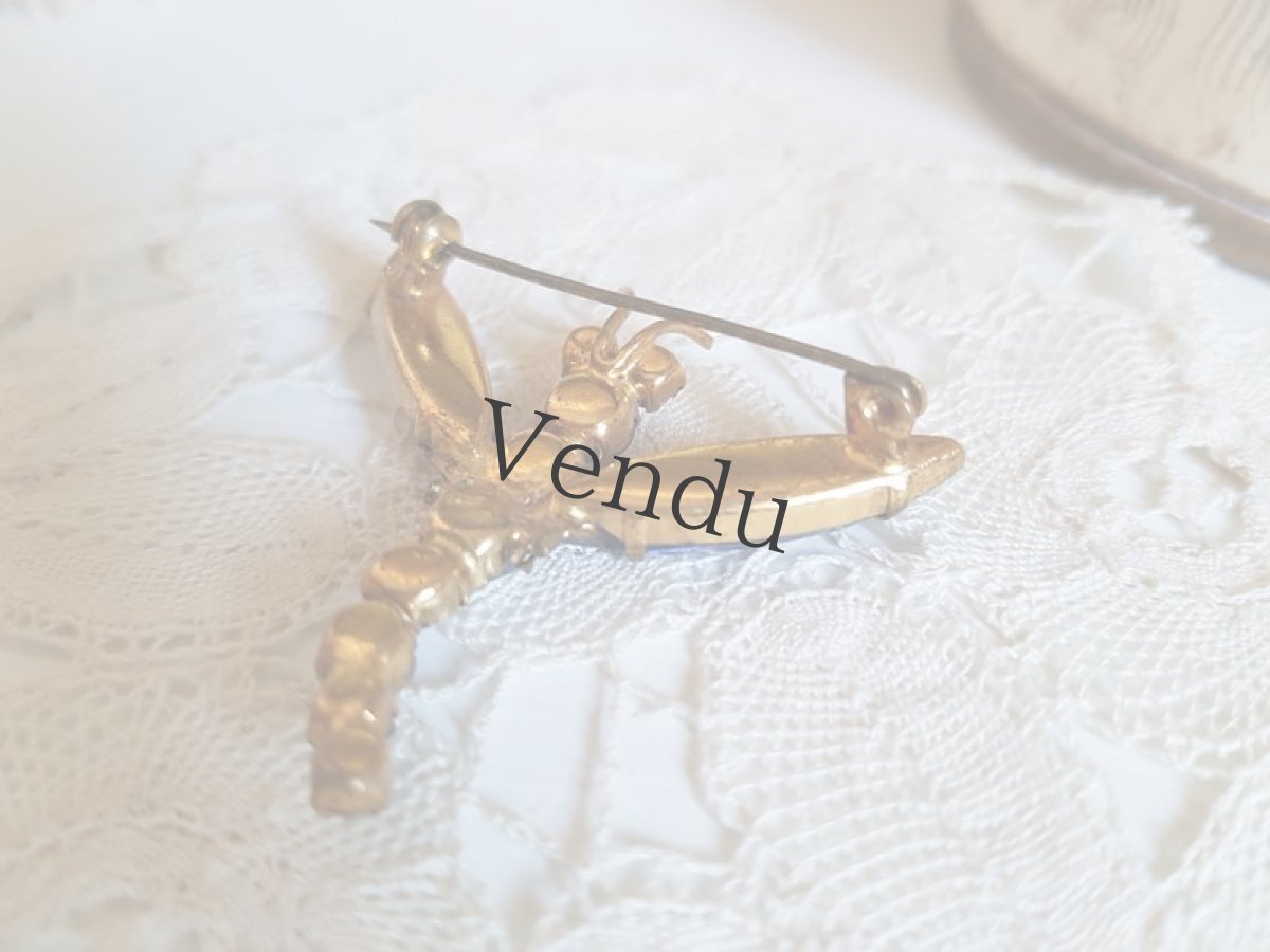 画像6: ヴィンテージ　蜻蛉のブローチ (6)