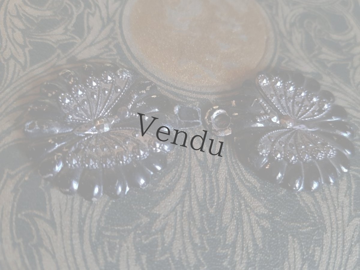 画像3: アンティーク　ベルエポック時代パピヨンの Boucles de cape（ブックル ド カプ） (3)