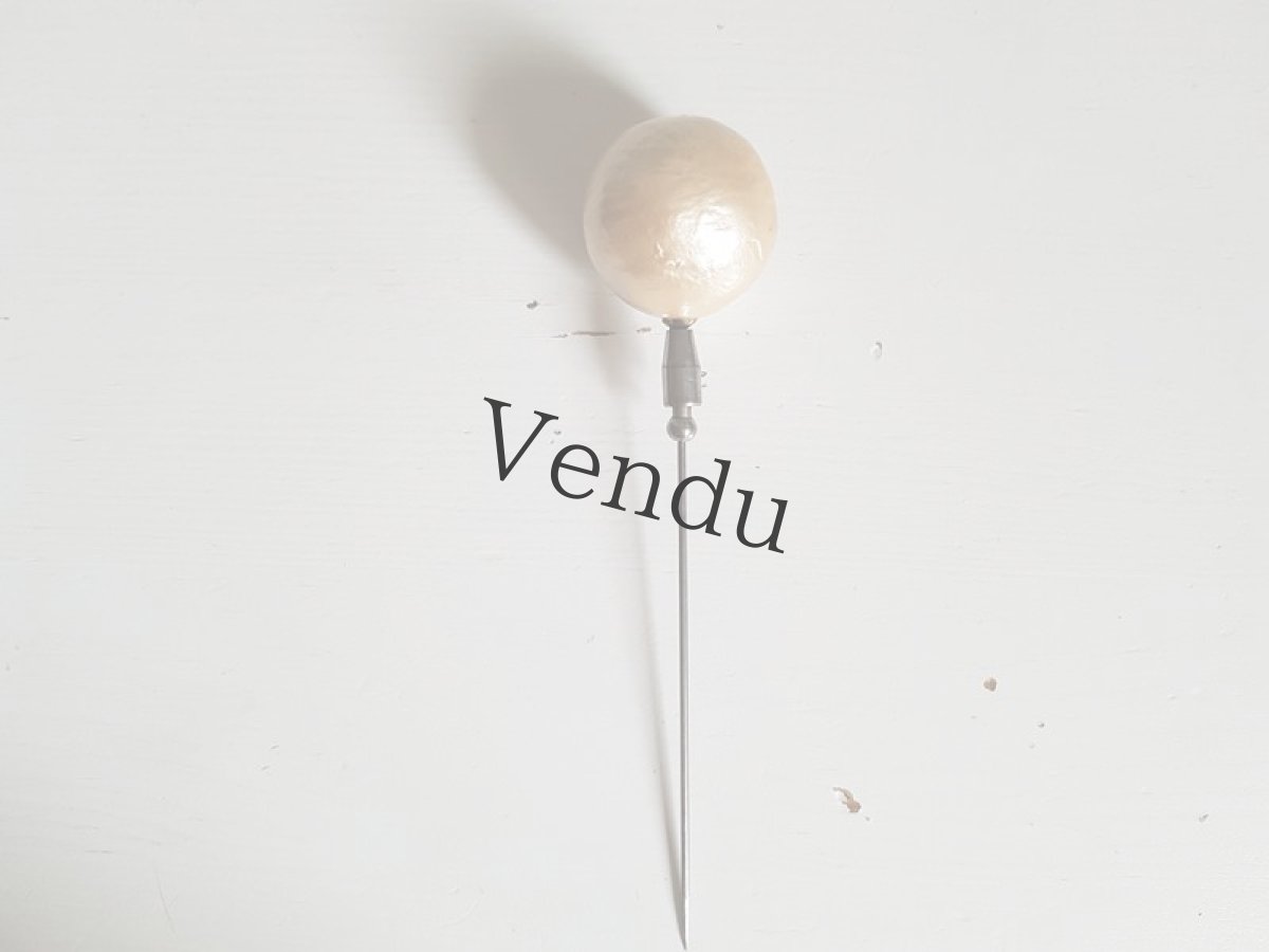 画像3: アンティーク　大きなパールのハットピン 11.7cm (3)