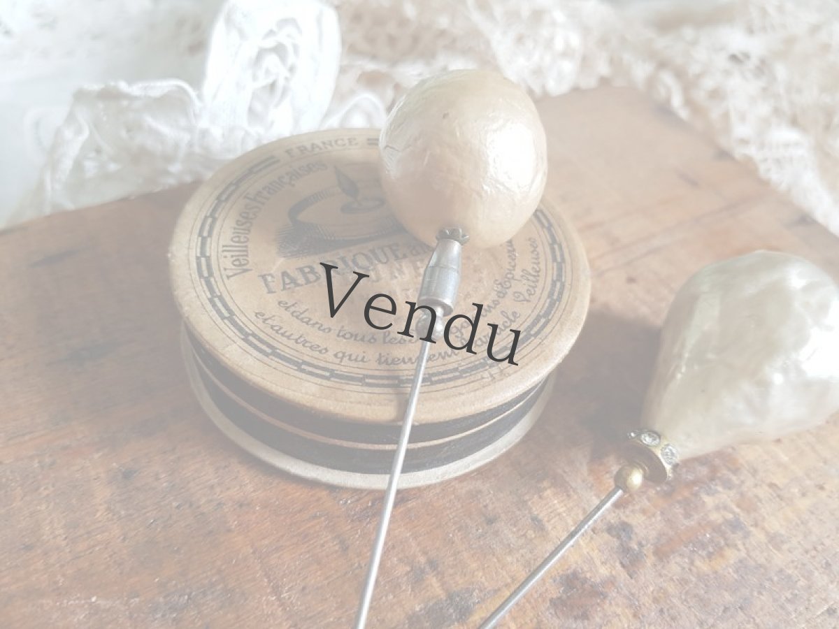 画像5: アンティーク　大きなパールのハットピン 11.7cm (5)