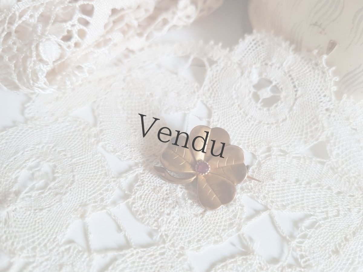 画像3: アンティーク　クローバーのブローチ (3)