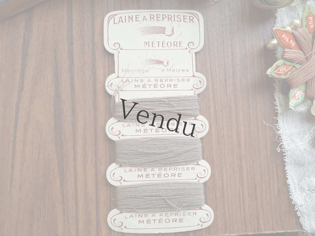 画像5: アンティーク　紙製糸巻き　"MÉTÉORE(流星)"　グレージュ (5)