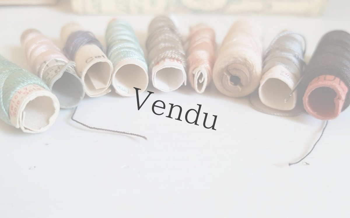 画像6: アンティーク　筒状糸巻き　絹糸混の２色セット (6)