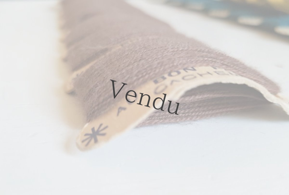 画像8: アンティーク　紙製糸巻き　カシミア　マロン (8)