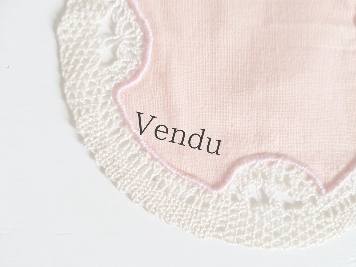 画像8: ヴィンテージ　ドイリー　ヴィンテージピンク9枚セット (8)