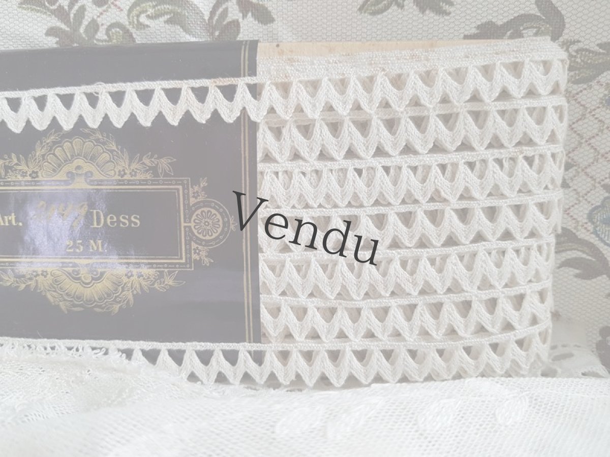 画像4: アンティーク　ラベル付き未使用レースブレード (4)