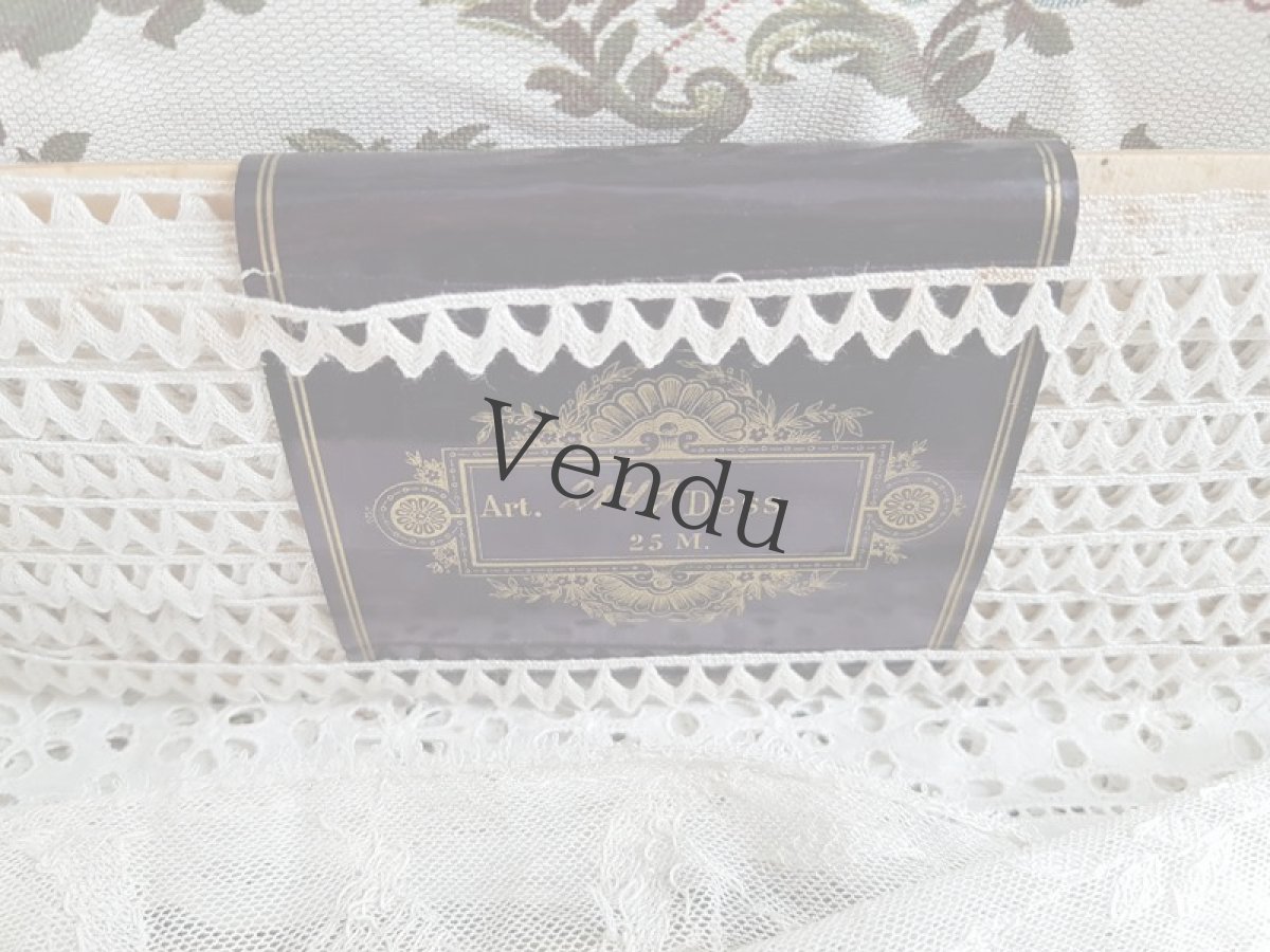 画像5: アンティーク　ラベル付き未使用レースブレード (5)