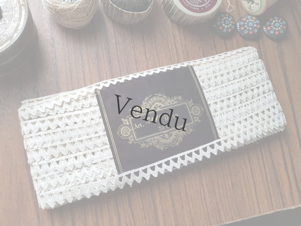 画像6: アンティーク　ラベル付き未使用レースブレード (6)