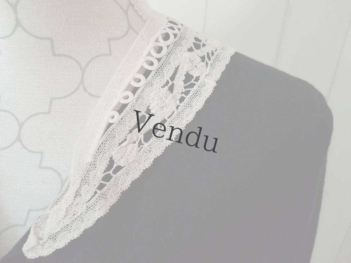 画像8: フランスヴィンテージ　バテンレースのつけ襟 (8)