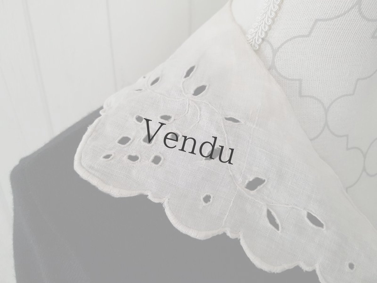 画像8: アンティーク　カットワークのつけ襟 (8)