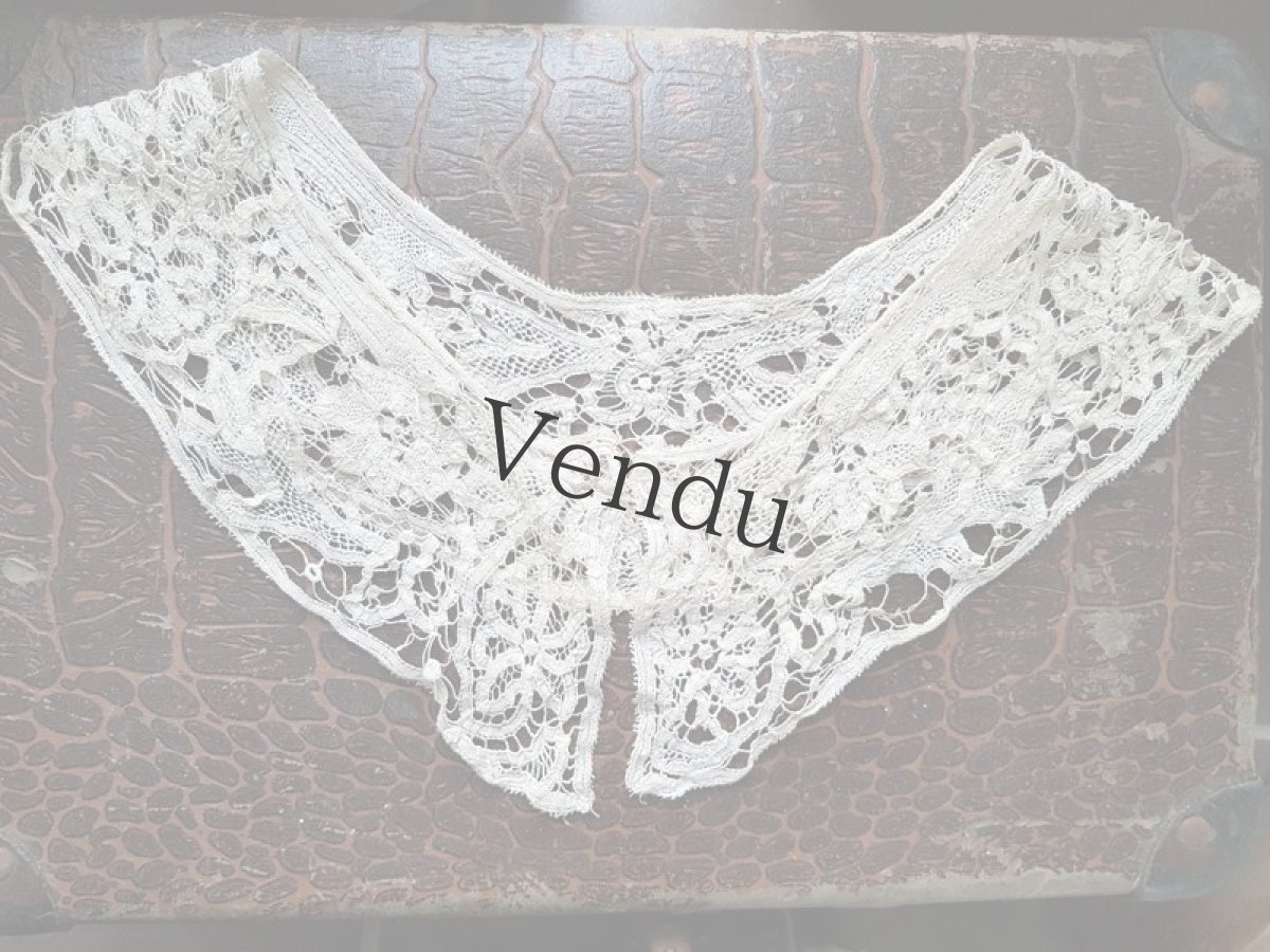 画像4: アンティーク　リネン　ニードルレースのつけ襟 (4)