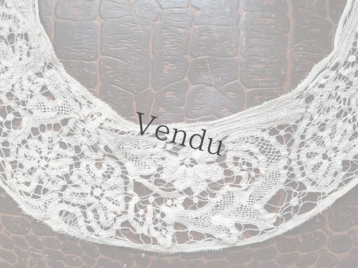 画像7: アンティーク　リネン　ニードルレースのつけ襟 (7)