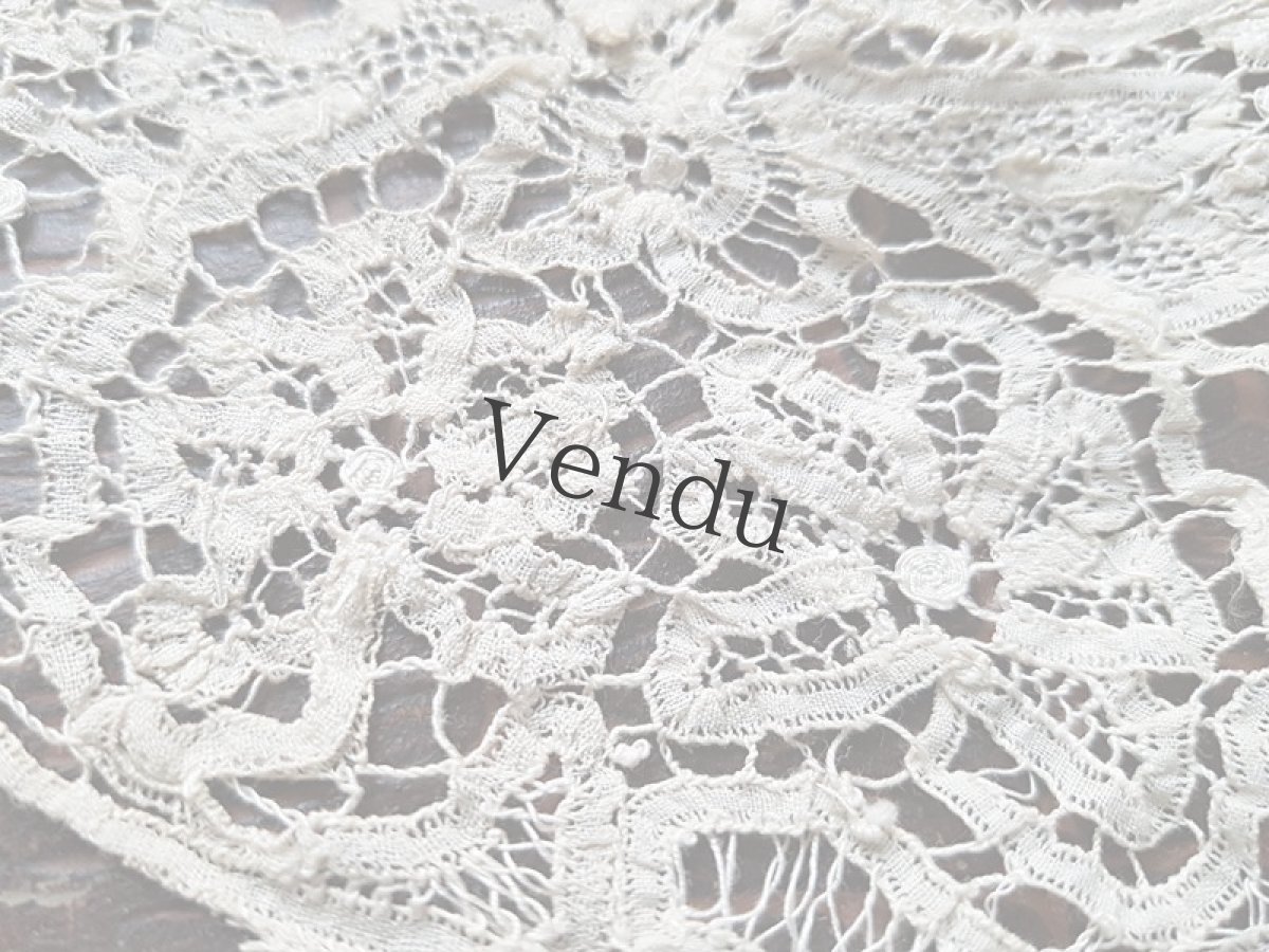 画像5: アンティーク　リネン　ニードルレースのつけ襟 (5)