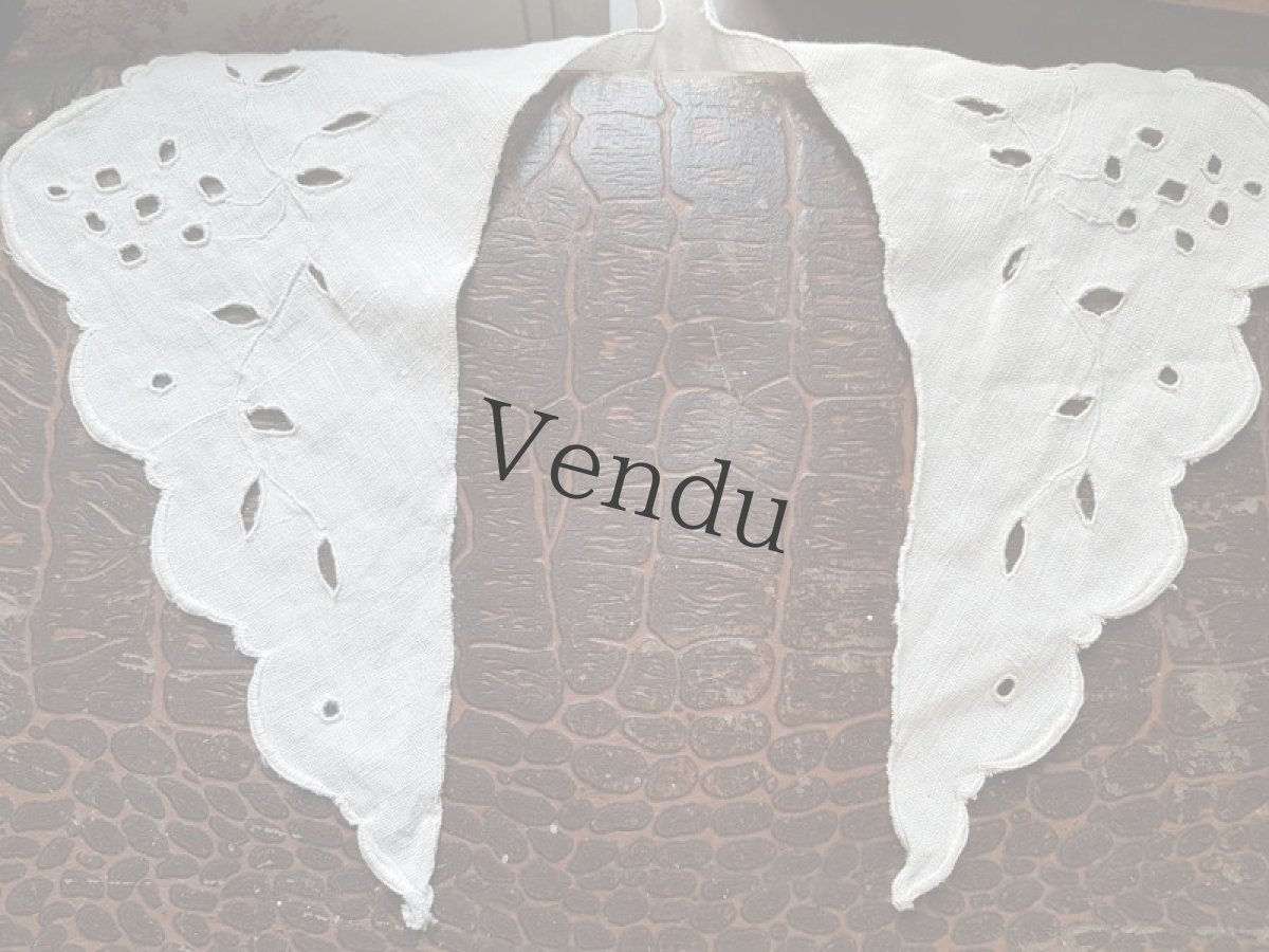 画像5: アンティーク　カットワークのつけ襟 (5)