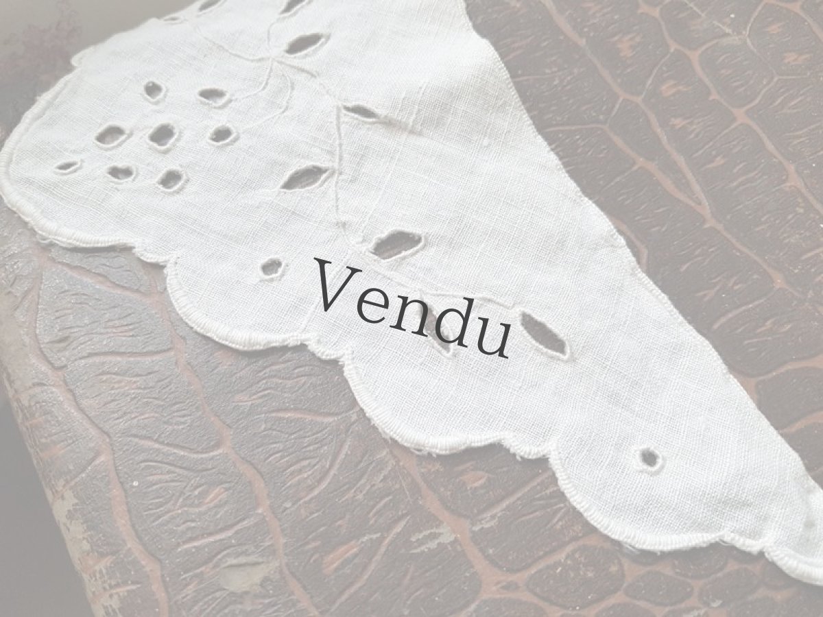 画像3: アンティーク　カットワークのつけ襟 (3)