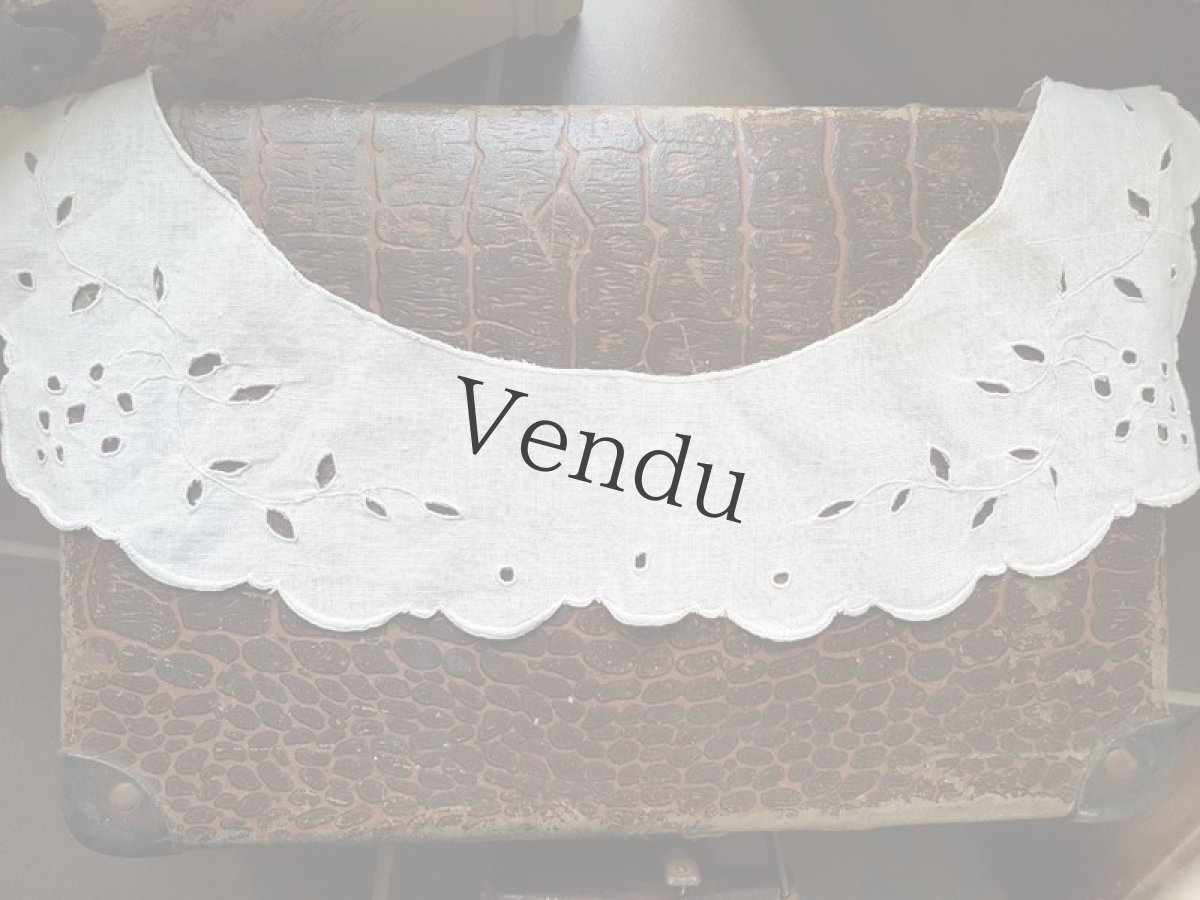 画像4: アンティーク　カットワークのつけ襟 (4)