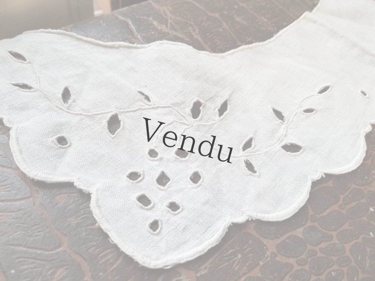 画像2: アンティーク　カットワークのつけ襟 (2)