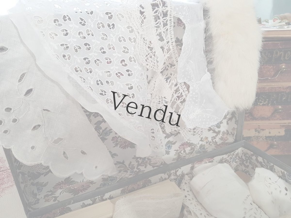 画像10: アンティーク　カットワークのつけ襟 (10)