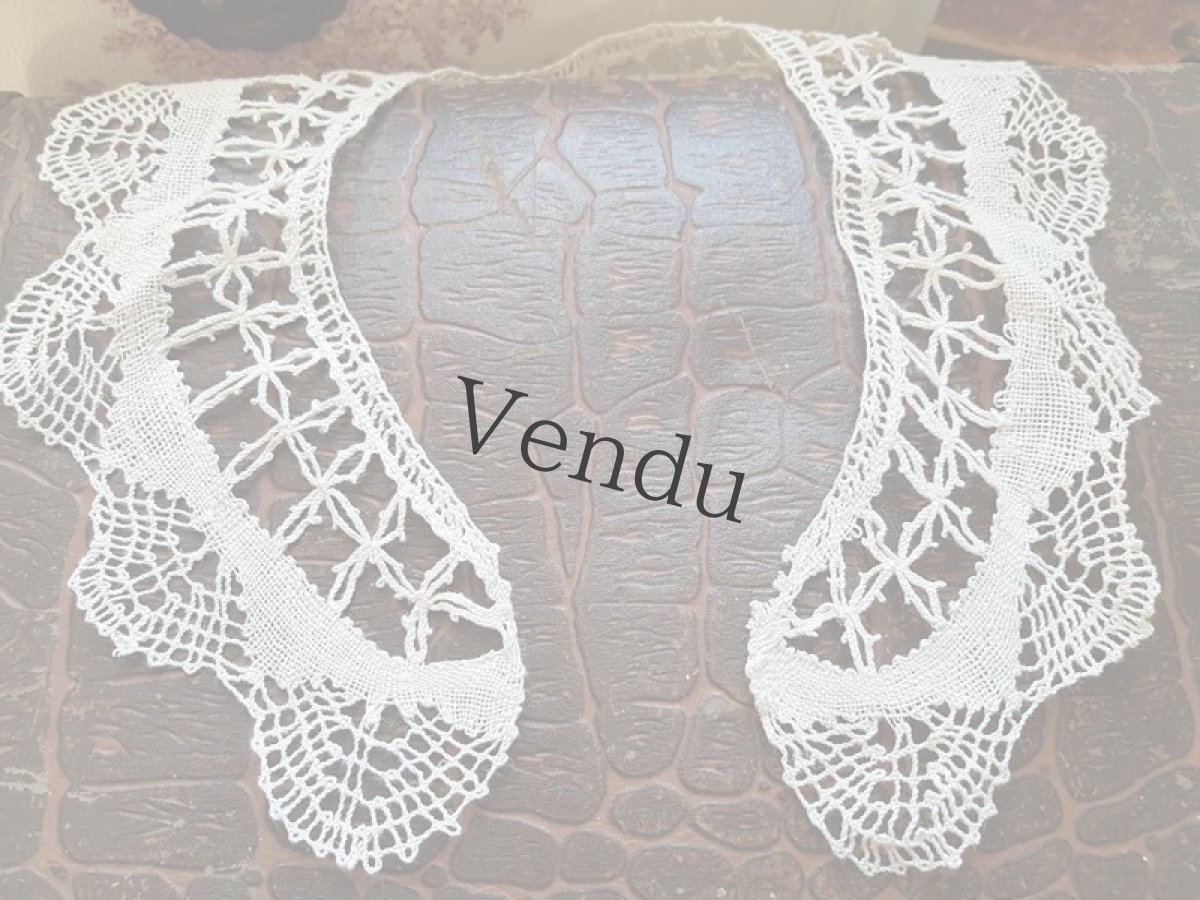 画像7: ヴィンテージ　レースのつけ襟 (7)