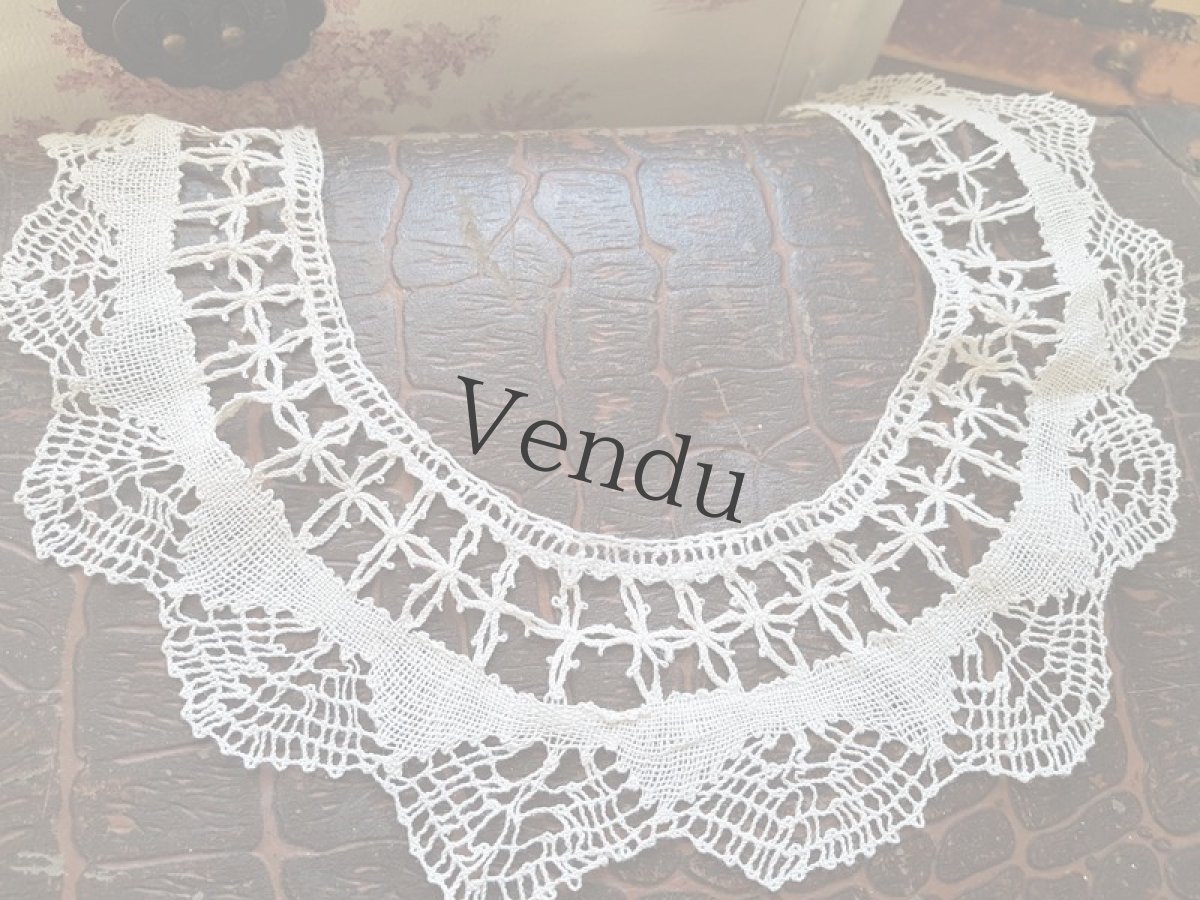 画像8: ヴィンテージ　レースのつけ襟 (8)