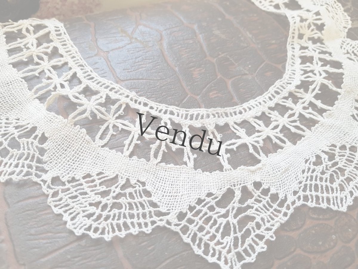 画像4: ヴィンテージ　レースのつけ襟 (4)