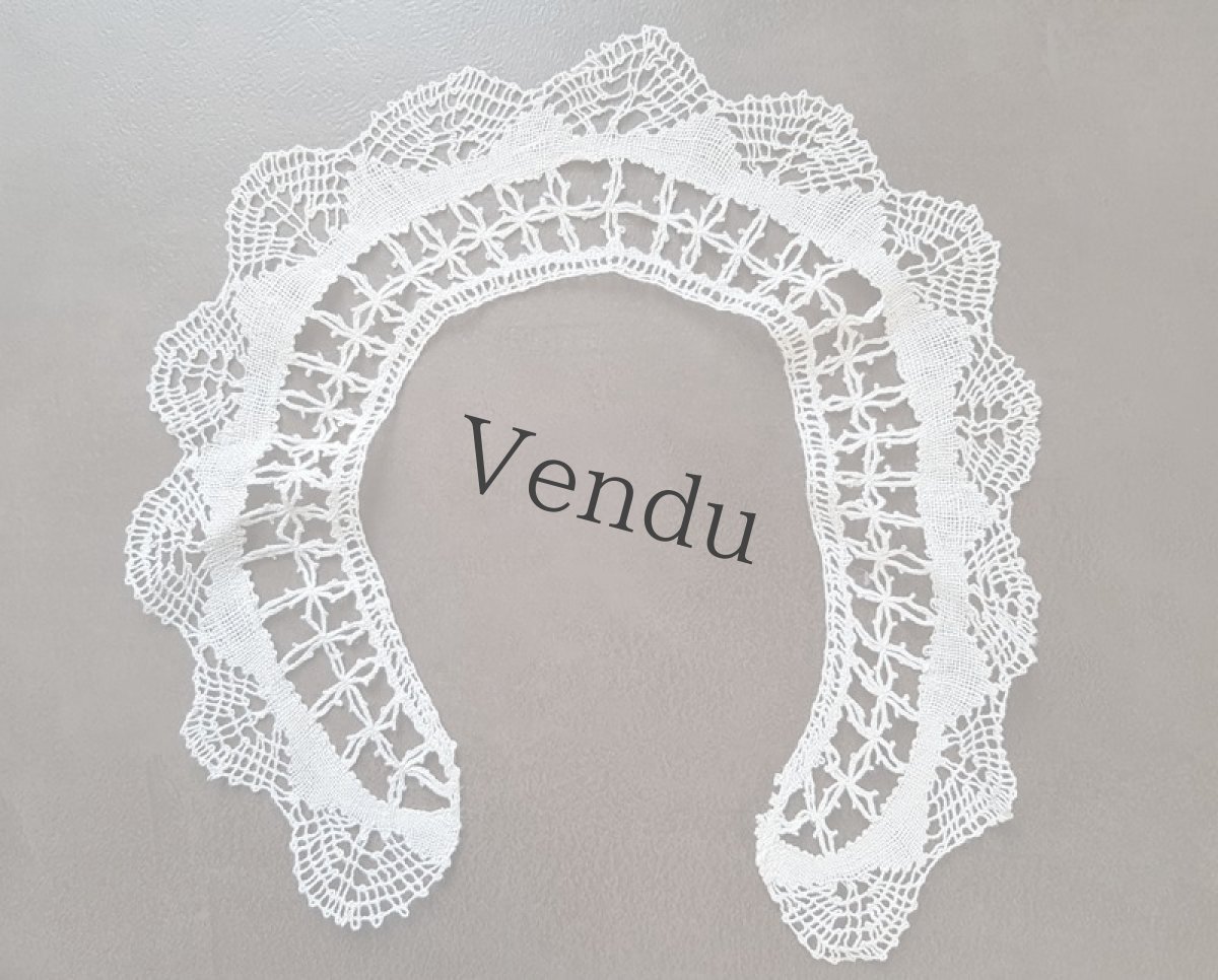 画像9: ヴィンテージ　レースのつけ襟 (9)