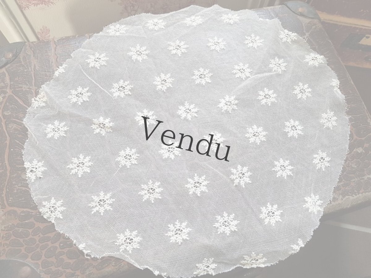 画像6: ヴィンテージ　雪の結晶チュールレース (6)