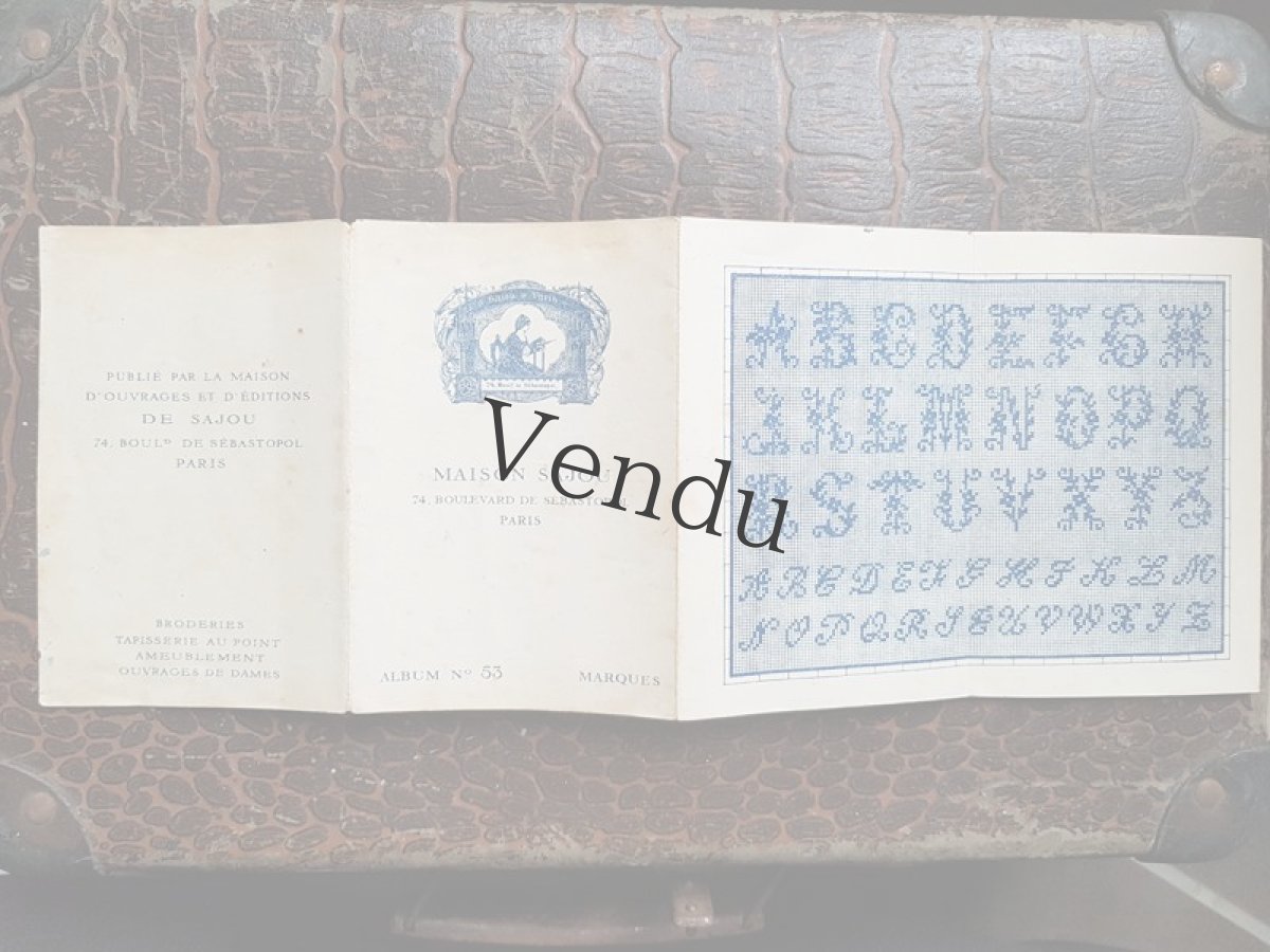 画像3: アンティーク　MAISON SAJOU 刺繍アルファベット図案 No.53 (3)
