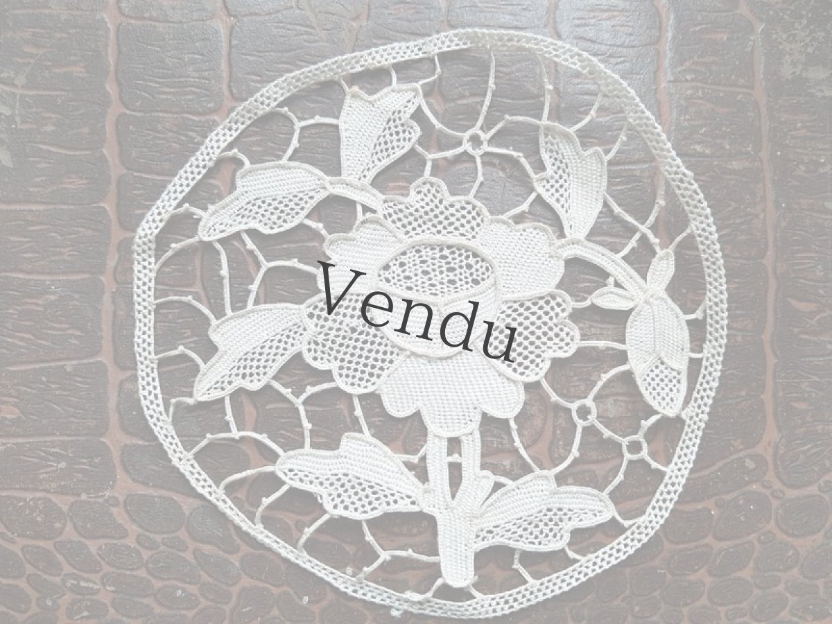 画像3: ヴィンテージ　レースモチーフ　カメリア (3)