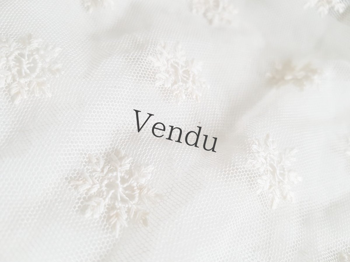 画像3: ヴィンテージ　雪の結晶チュールレース (3)