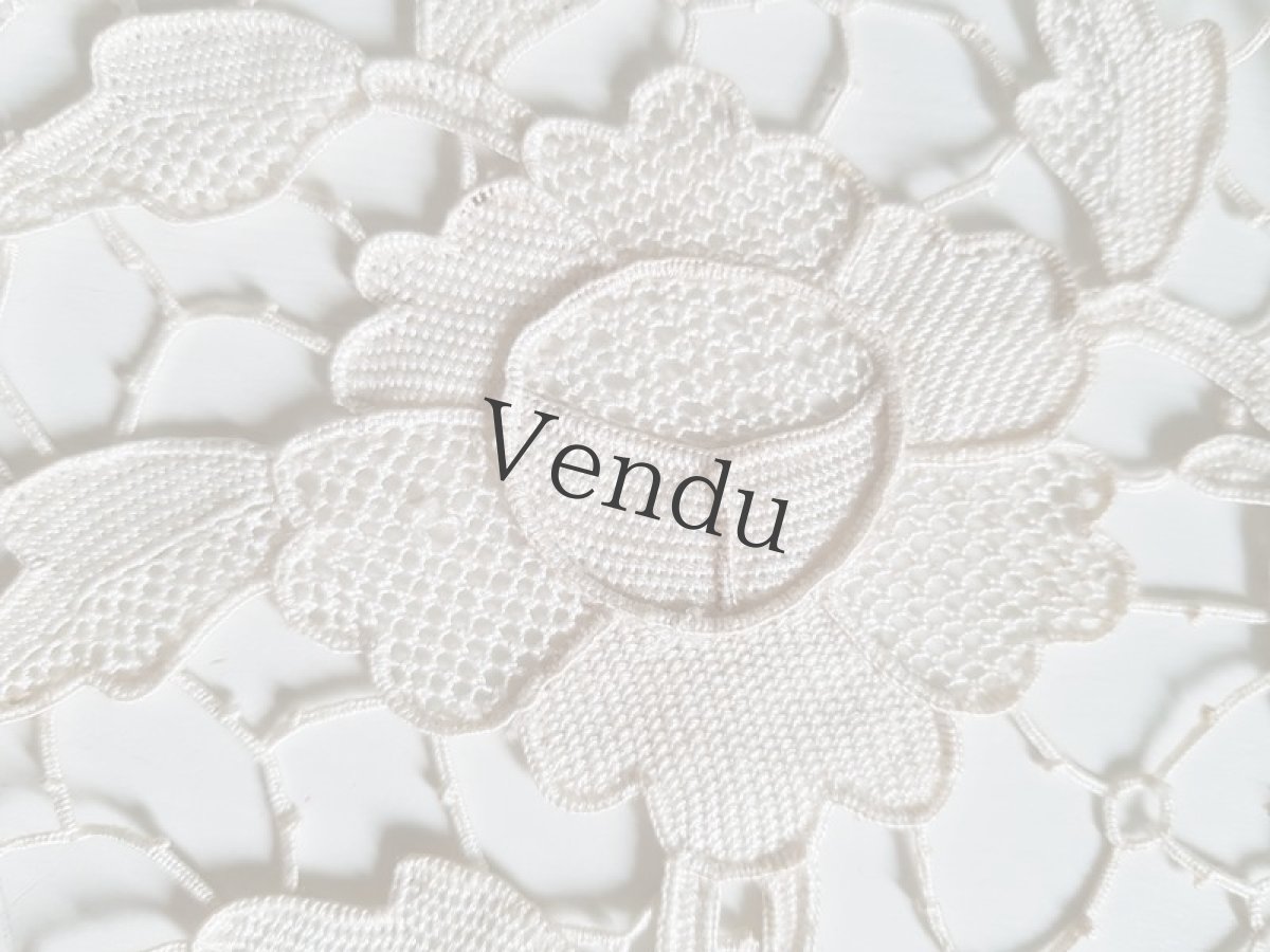 画像6: ヴィンテージ　レースモチーフ　カメリア (6)